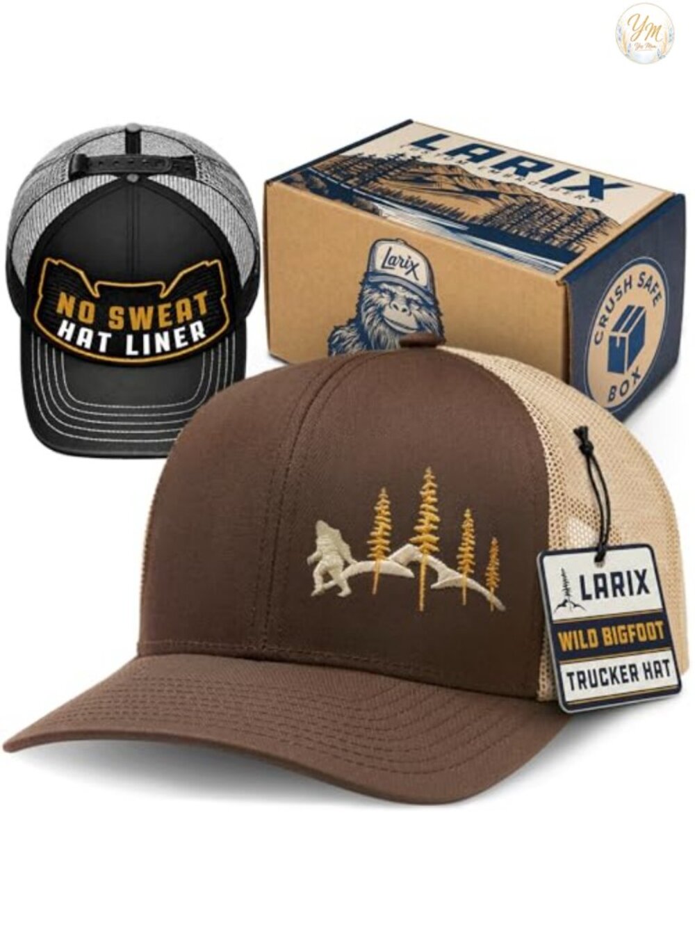 LARIX Gear Trucker Hat Snapback Breatheable Mesh Back Adjustable Mens Baseball